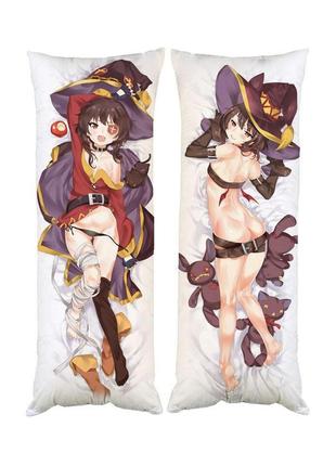 Подушка дакімакура мегумін konosuba декоративна ростова подушка для обіймання двостороння