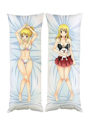 Подушка дакимакура хвост феи люси декоративная ростовая подушка для обнимания