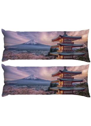 Подушка дакимакура фудзияма япония сакура декоративная ростовая подушка для обнимания