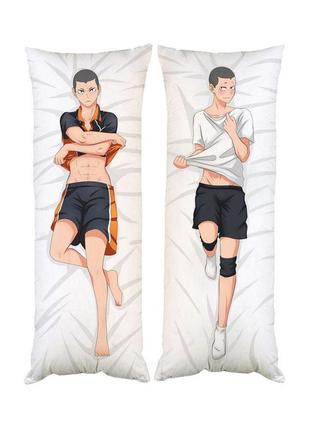 Подушка дакимакура волейбол танака рюноскэ декоративная ростовая подушка для обнимания