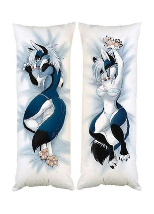 Подушка дакимакура дженна ферри волк волчица декоративная ростовая подушка для обнимания