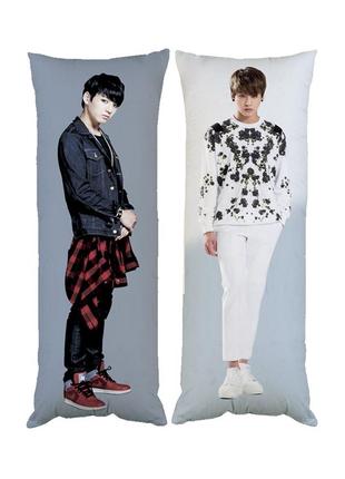 Подушка дакімакура k-pop чонгук bts декоративна ростова подушка для обіймання двостороння