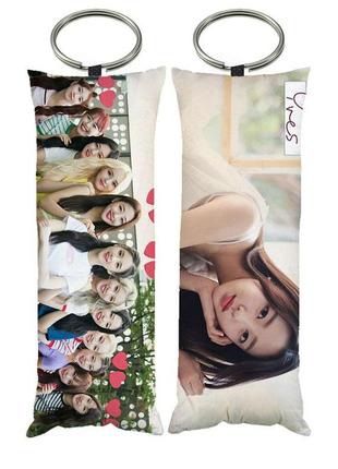 Брелок-дакимакура кпоп группа loona двухсторонняя 4*10 см