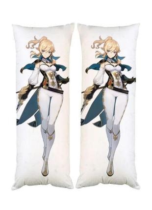 Подушка дакимакура джинн геншин импакт genshin impact декоративная подушка для обнимания