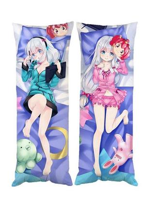 Подушка дакимакура сагири идзуми эроманга сенсей декоративная ростовая подушка для обнимания