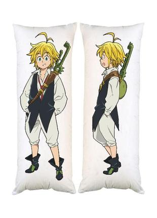 Подушка дакимакура мелиодас семь смертных грехов декоративная ростовая подушка для обнимания