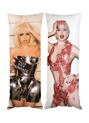 Подушка дакимакура леди гага lady gaga декоративная ростовая подушка для обнимания