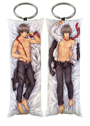 Брелок дакимакура гра пиритовое серце / pyrite heart двостороння 4*10 см (dak0046k