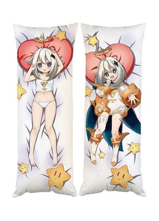Подушка дакимакура паймон геншин удар genshin impact декоративная ростовая подушка для обнимания