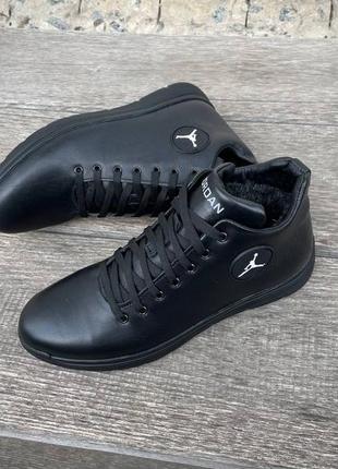 🖤чоловічі зимові шкіряні черевики jordan🖤3 фото