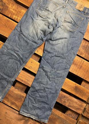 Мужские хлопковые джинсы (штаны, брюки) next (некст мрр идеал оригинал бело-голубые)2 фото