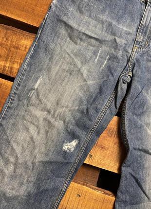 Мужские хлопковые джинсы (штаны, брюки) next (некст мрр идеал оригинал бело-голубые)6 фото