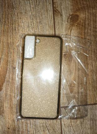 Чохол чехол samsung galaxy s21 plus золотистий 2