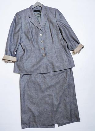 Кашемировый шелковый костюм премиум жакет юбка roberto quaglia швейцария /6300/