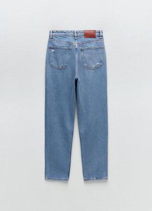 Сині джинси zara zw the 90's mom fit мом фіт зара джинсі2 фото