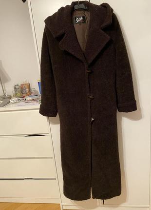 Шерстяне довге пальто на зиму3 фото