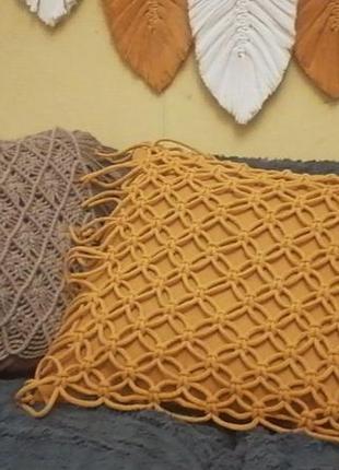 Подушка макраме3 фото