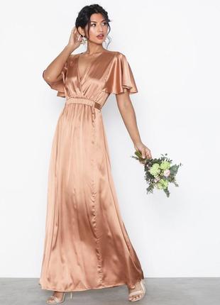 Ніжна романтична довга золота сукня 🌸1 фото