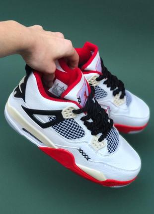 ❗️new ⭐️nike air jordan 4 retro red white10 фото