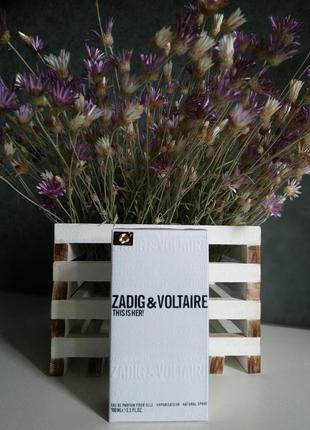 Женская 👩 парфюмированная вода zadig & voltaire this is her жіноча парфумована вода 100 ml