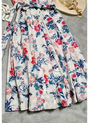 Базовое хлопковое платье в цветочный принт monsoon3 фото