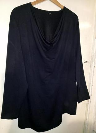 Трикотажная,стрейч,женственная,плотная блузка-трапеция,большого размера,ulla popken5 фото