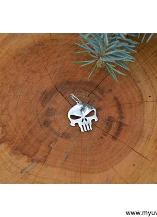 Кулон череп карателя punisher из серебра 925 пробы, магазин myuvelir 4