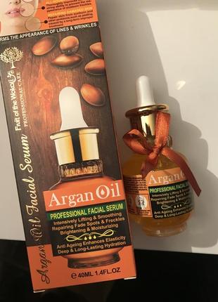 Сироватка для обличчя,омолаживающая сыворотка для лица, wokali argan oil facial serum 40 мл1 фото