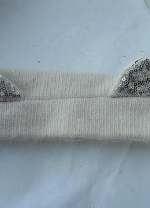 Пов'язка ангоровая пов'язка з вушками!розмір 54 см і більше h&m