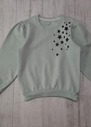 6-7 лет мятный свитшот с объемным рукавом jeff&co