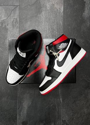 Чоловічі кросівки nike air jordan high black red white