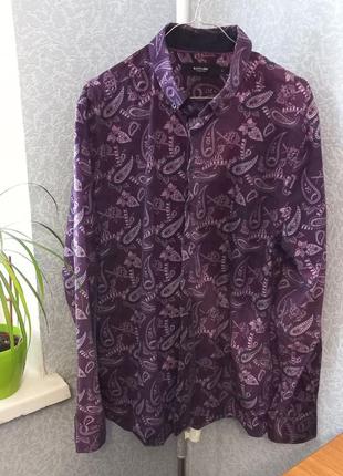 Стильная рубашка black label. 100% коттон. размер l.