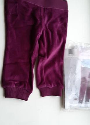 Велюровые штаны на девочку 6-12 мес германия