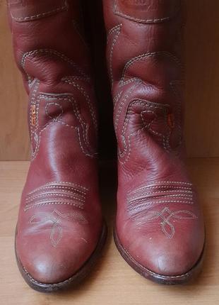 Вінтажні шкіряні ковбойські чоботи levi's | levis vintage2 фото