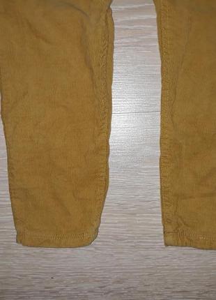 Яскраві, утеплені вельвети, штани з матею h&m на 3-4 роки3 фото