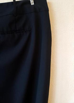 Новые зауженные шерстяные 43 % wool черные брюки   на высокий рост 24 uk (индонезия)5 фото
