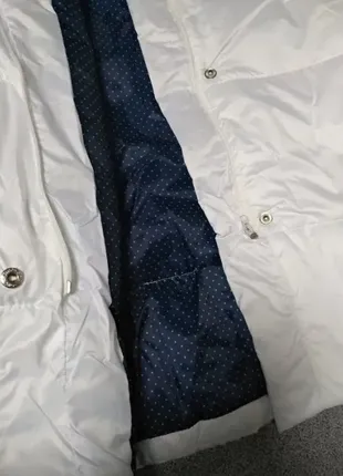 Белая куртка с капюшоном, еврозима3 фото
