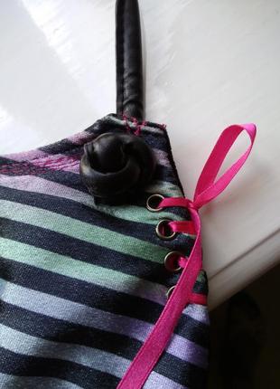 Прикольна двостороння сумка на одній ручці сумочка клатч 4