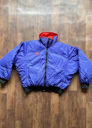 Двухсторонний пуховик columbia sportswear синий красный оригинал куртка размер m м