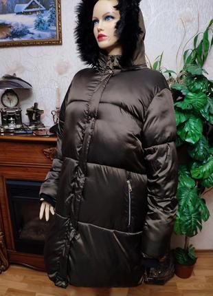 Зимова куртка пальто великого розміру батал курточка10 фото