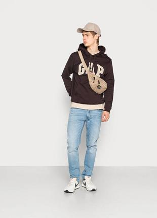 Худи gap heritage logo hoodie, turkish coffee brown9 фото