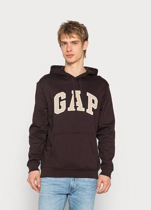Худи gap heritage logo hoodie, turkish coffee brown7 фото
