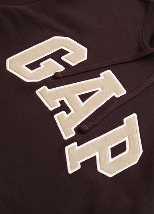 Худи gap heritage logo hoodie, turkish coffee brown2 фото