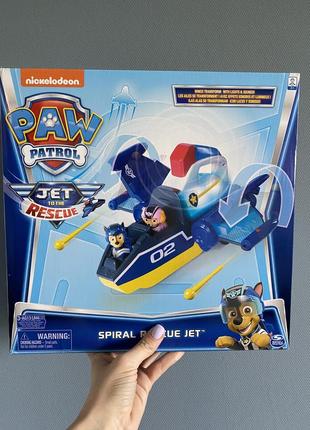 Щенячий патруль чейз paw patrol spiral rescue jet