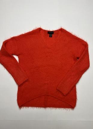 Яркий пушистый свитер джемпер травка