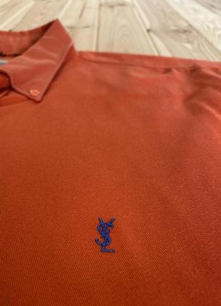 Вінтажна щільна сорочка yves saint laurent ysl vinatge