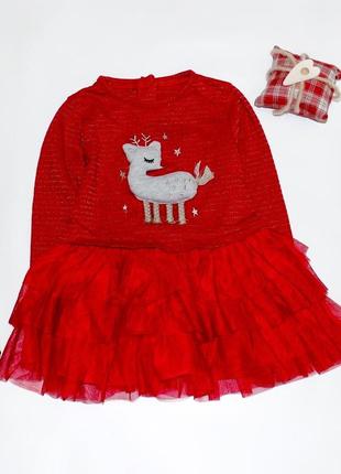 Плаття, сукня новорічна нарядна f&f 9-12 місяців