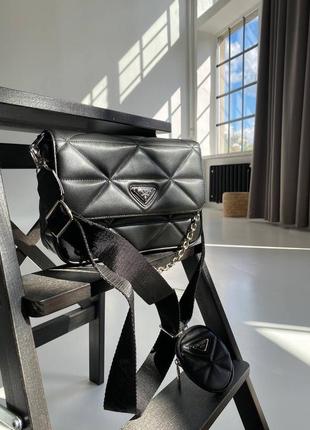Сумка prada padded shoulder black