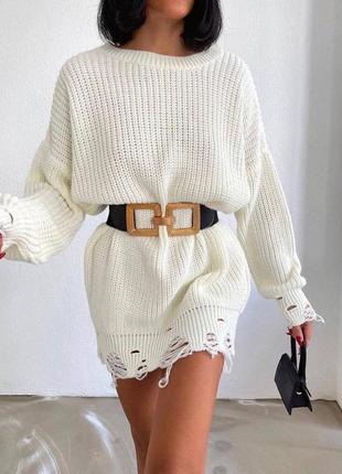 Туніка в’язана з порізами є в 6-ти кольорах