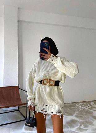 Туніка в’язана з порізами є в 6-ти кольорах